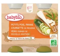 Babybio Pot Petits Pois Panais Courgettes Veau à LA-RIVIERE-DE-CORPS