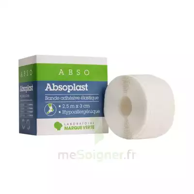 Absoplast Bande Adhésive élastique 2,5 M X 3 Cm à LA-RIVIERE-DE-CORPS